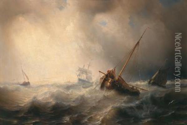 Mare In Tempesta Oil Painting - Theodore Gudin