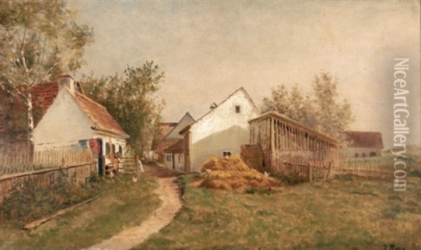 Dachauer Bauernhauser Oil Painting - Julius Karl Rose