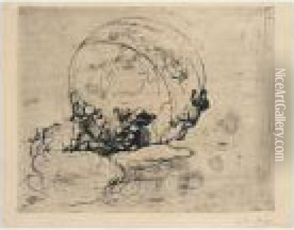 Les Amours Conduisant Le Monde (delteil 1) Oil Painting - Auguste Rodin