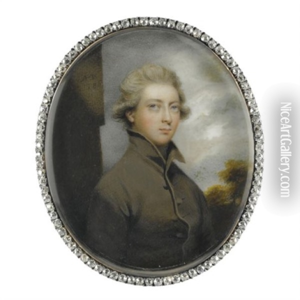 Portrait Of William, 5th Duke Of Devonshire (after Sir Joshua Reynolds) Oil Painting - Andrew Plimer