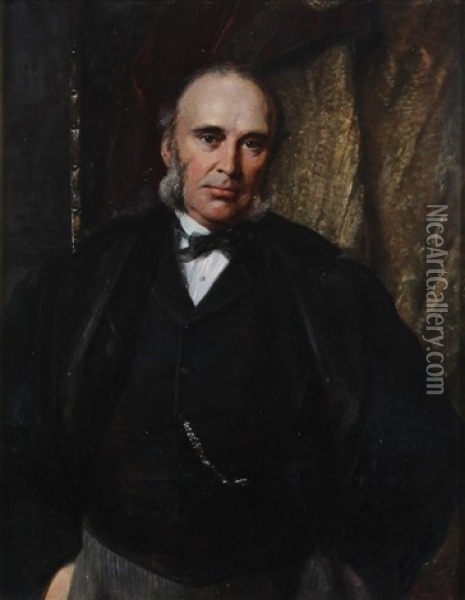 The Rt Hon W.h. Smith M.p Oil Painting - George Richmond