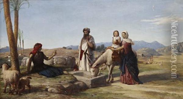 The Holy Family On The Return From Egypt Oil Painting - John Rogers Herbert