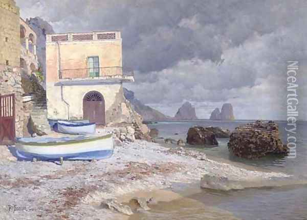 A Capri villa Oil Painting - Paul von Spaun