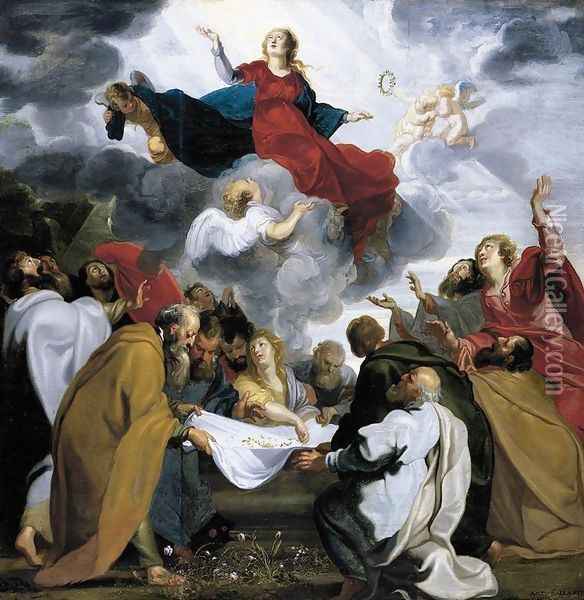 Assumption of the Virgin 1620 Oil Painting - Anthonis Sallaert