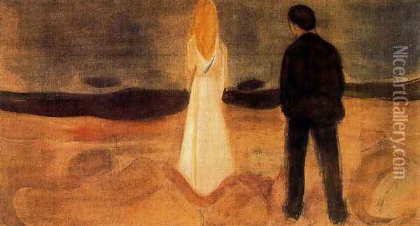 The solitary ones Oil Painting - Edvard Munch