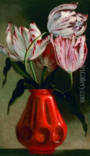Vase Mit Tulpen Oil Painting - Andrea Belvedere
