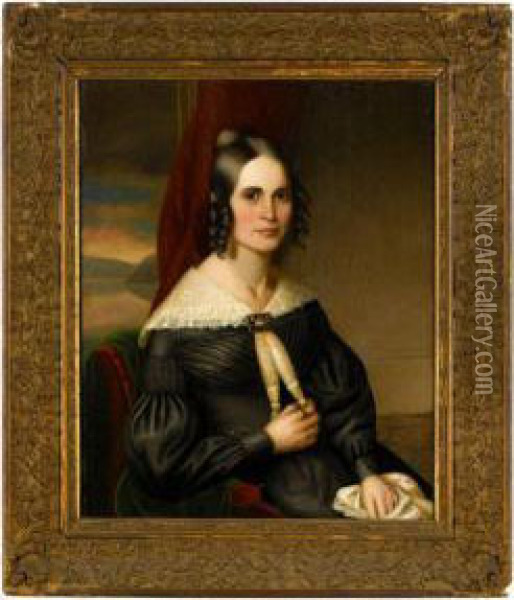 Portrait Of Mrs. Henry Evans Oil Painting - Oliver Tarbell Eddy