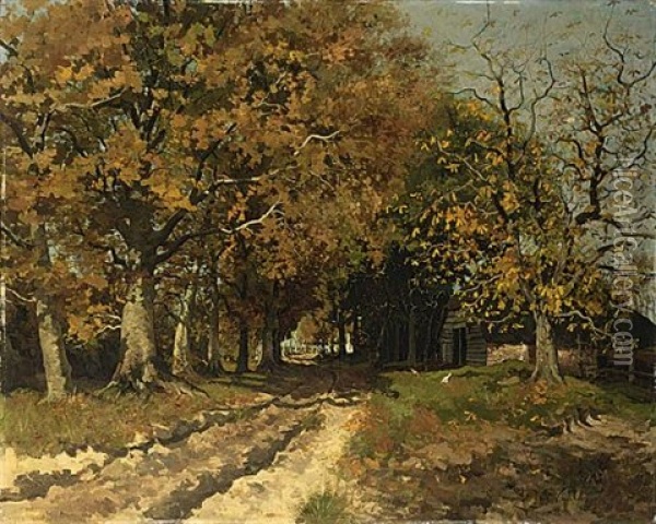 Herfst Oil Painting - Jan van Vuuren