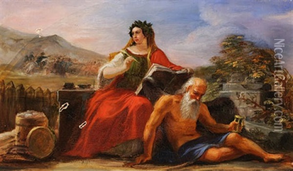 History Oil Painting - Constantino Brumidi