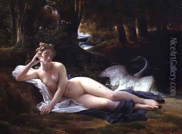 Leda and the swan, 1832 Oil Painting - Francois-Edouard Picot