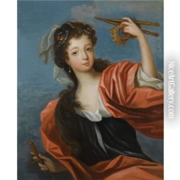 A Muse Oil Painting - Pierre Mignard the Elder