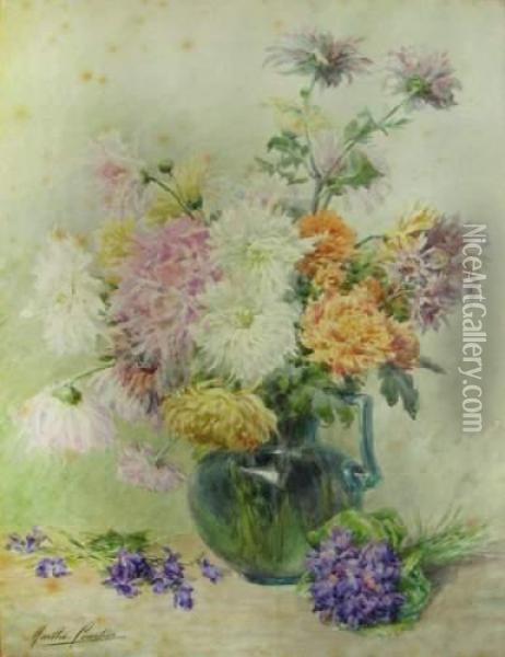 Bouquet De Fleurs Oil Painting - Marthe Courtier