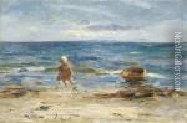 In Tow Oil Painting - Robert Gemmell Hutchison