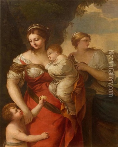 The Pact Between Jacob And Laban Oil Painting - Pietro da Cortona