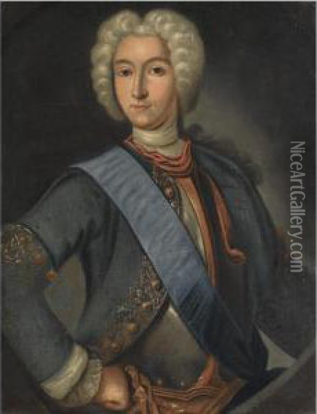 Portrait Of Peter Ii Oil Painting - Johann Heinrich Wedekindt