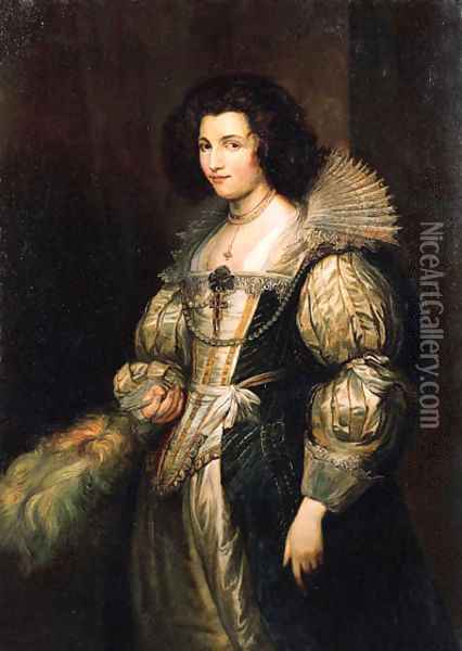 Portrait of Maria Louisa de Tassis (1611-1638) Oil Painting - Carl Faust