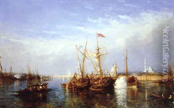 Le Corne d'Or, Constantinople Oil Painting - Felix Ziem