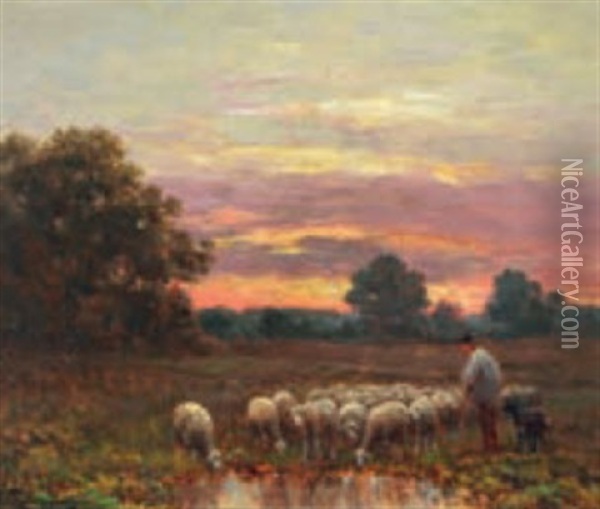 Berger Pres Du Feu Oil Painting - Paul Chaigneau