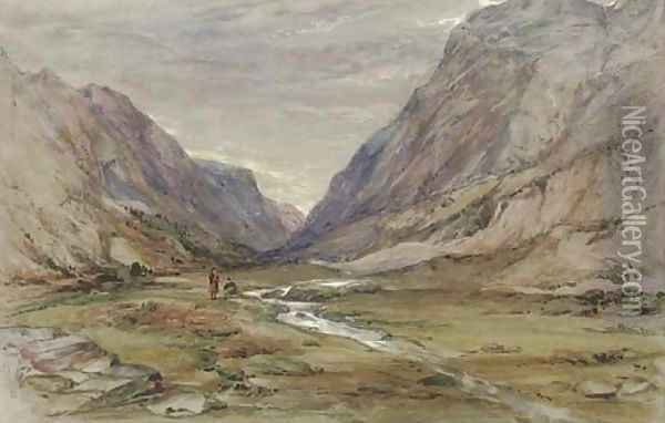 Glencoe Oil Painting - Thomas Miles Richardson, Jnr.