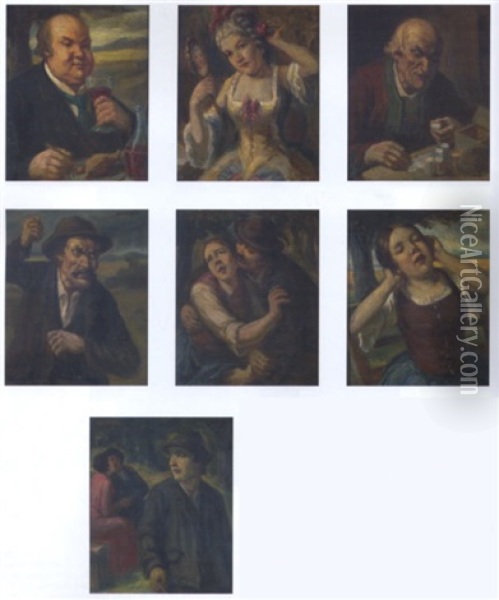 Zyklus: Die 7 Todsunden Oil Painting - Johann Koechler