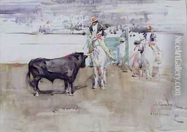 The Bull Ring Algeciras Oil Painting - Joseph Crawhall