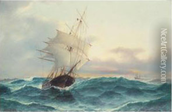 The High Seas Oil Painting - Edward Hoyer