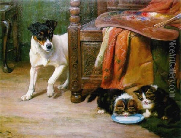 The New Models Oil Painting - Wright Barker