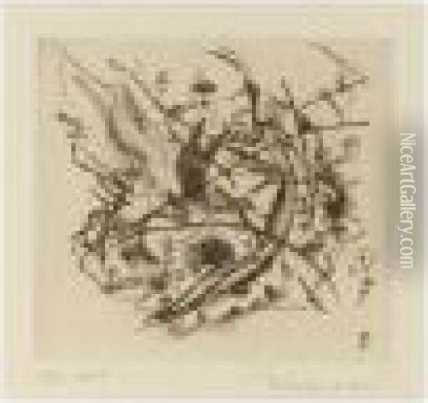 Radierung 1916 No.i (roethel 153) Oil Painting - Wassily Kandinsky