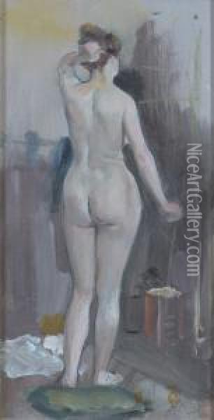 Jeune Femme A La Toilette Oil Painting - Alfred Roll
