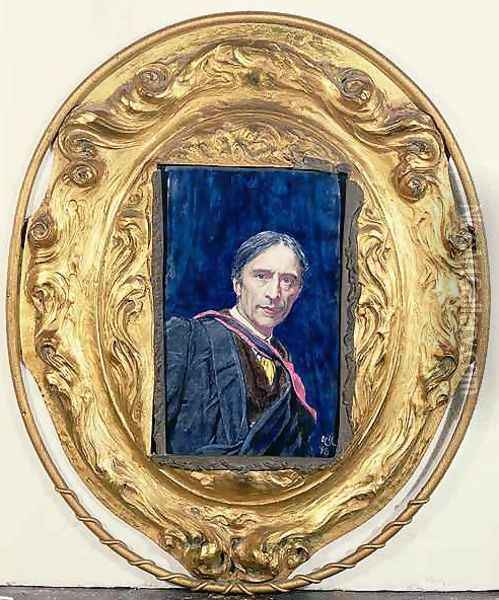 Self Portrait of the Artist Oil Painting - Sir Hubert von Herkomer