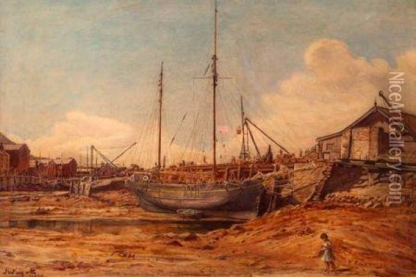 Ramsey Harbour Oil Painting - James Lawton Wingate