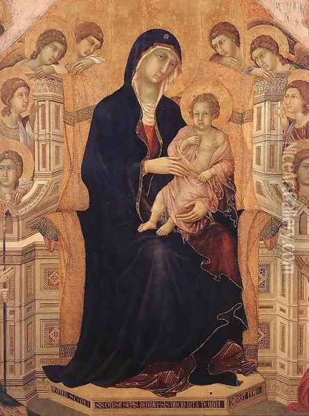 Maestà (detail 1) 1308-11 Oil Painting - Duccio Di Buoninsegna