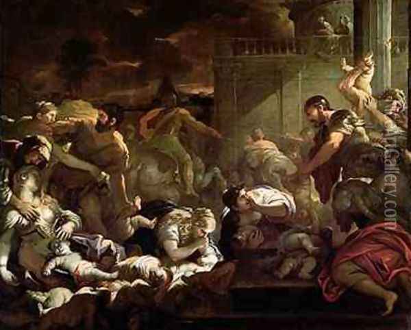 Massacre of the Innocents Oil Painting - Luca Giordano