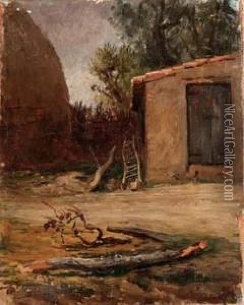 Paesaggio Toscano Oil Painting - Elihu Vedder