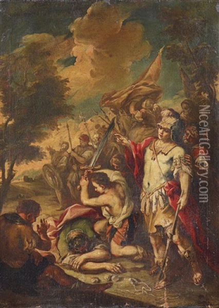 Enthauptung Des Goliath Oil Painting - Sebastiano Ricci