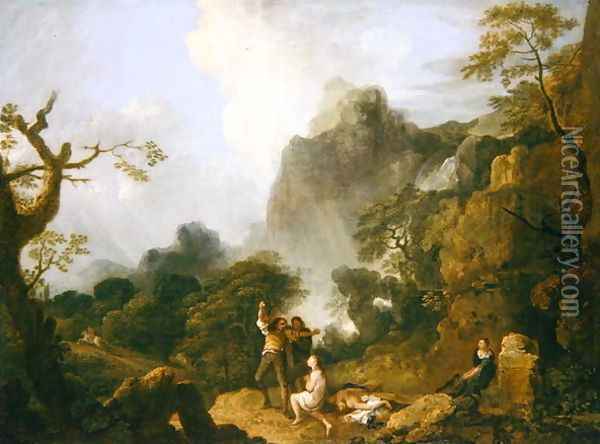 Landscape with Banditti, 1752 Oil Painting - Richard Wilson
