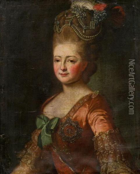 Zarin Maria Fjodorowna Oil Painting - Johann Baptist Lampi