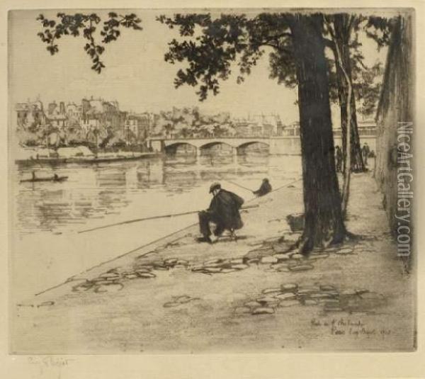 Le Pont De L'archeveche Oil Painting - Eugene Bejot