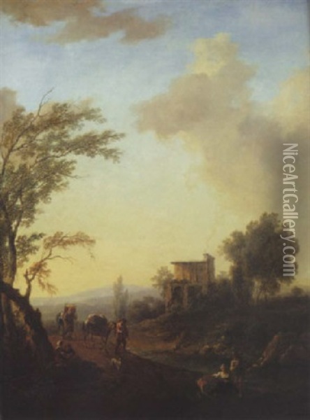 Paysage De La Campagne Allemande Oil Painting - Johann Friedrich Thiele