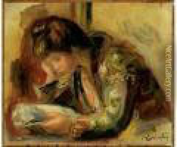 L'espagnole Lisant Oil Painting - Pierre Auguste Renoir