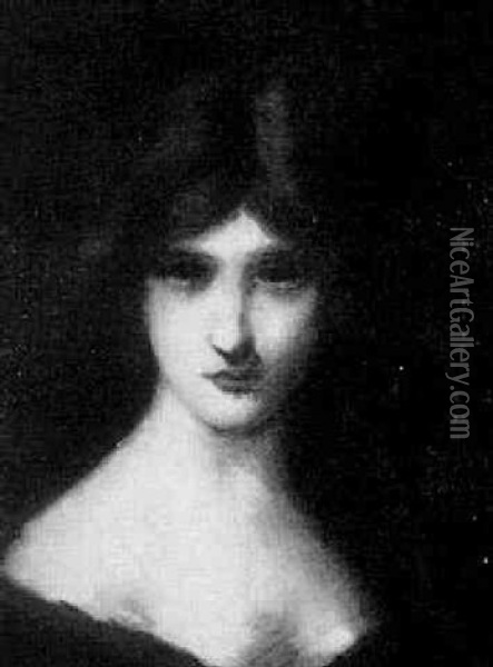 Portrait Of A Young Woman Oil Painting - Jean Jacques Henner