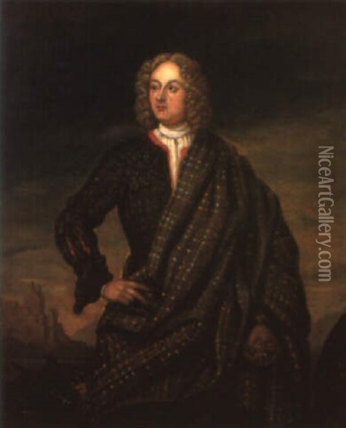 Portrait Of Andrew Macpherson Of Cluny Oil Painting - Richard Waitt