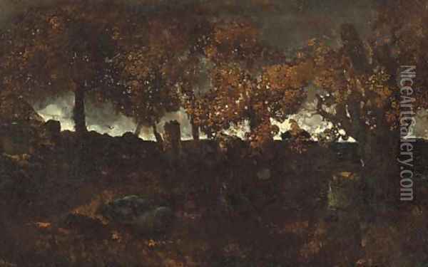 Paysage forestier Oil Painting - Etienne-Pierre Theodore Rousseau