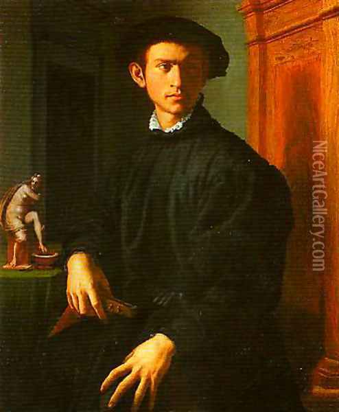 Portrait of a Young Men with A Lute Oil Painting - Agnolo Bronzino