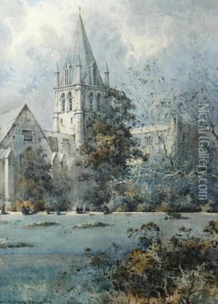 Christchurch College Oil Painting - Noel Harry Leaver