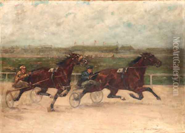 The Trotting Match Oil Painting - Gean Smith