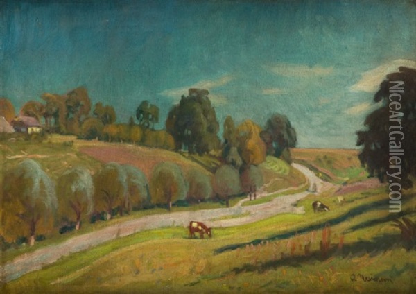 Pejzaz Podkrakowski Oil Painting - Abraham Neumann