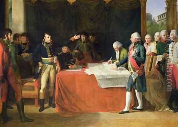 Preliminaries of the Peace Signed at Leoben Oil Painting - Guillaume Guillon Lethiere