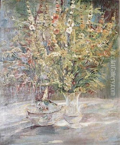 Kwiaty Oil Painting - Wilhemine Melzer