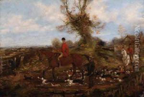 Beggining The Hunt Oil Painting - Henry Jnr Alken